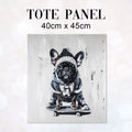 TOTE Panel French Bulldog on Skateboard TP-882