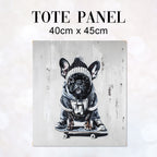 TOTE Panel French Bulldog on Skateboard TP-882