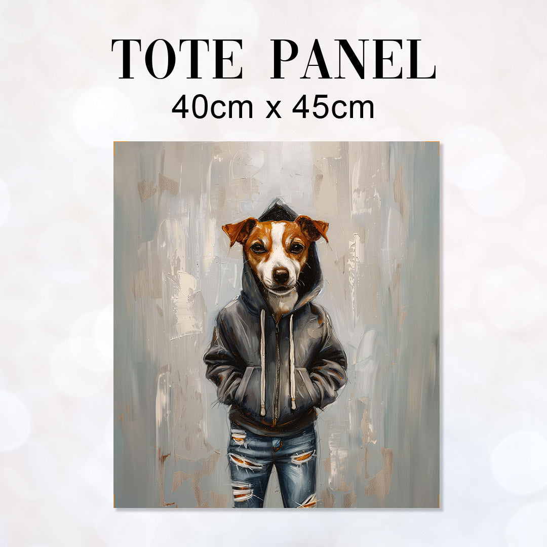 TOTE Panel Jack Russel in a Hoodie TP-884