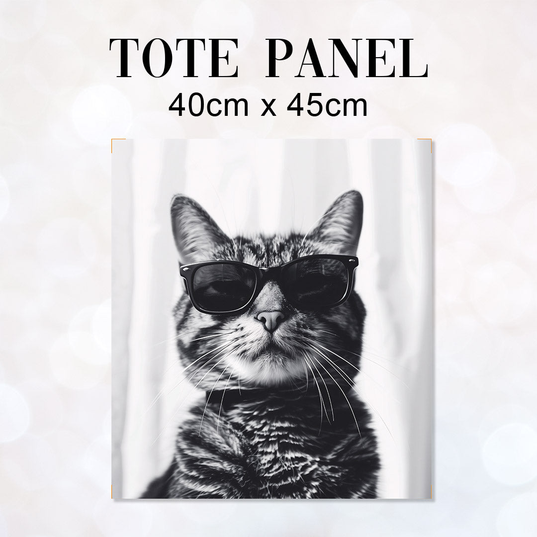Cool cat fabric panel for sewing Bags – Custom Fabrics UK