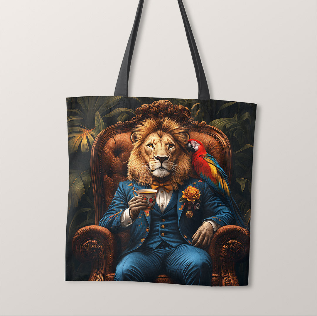 TOTE Panel Lion Drinking Tea TP-892