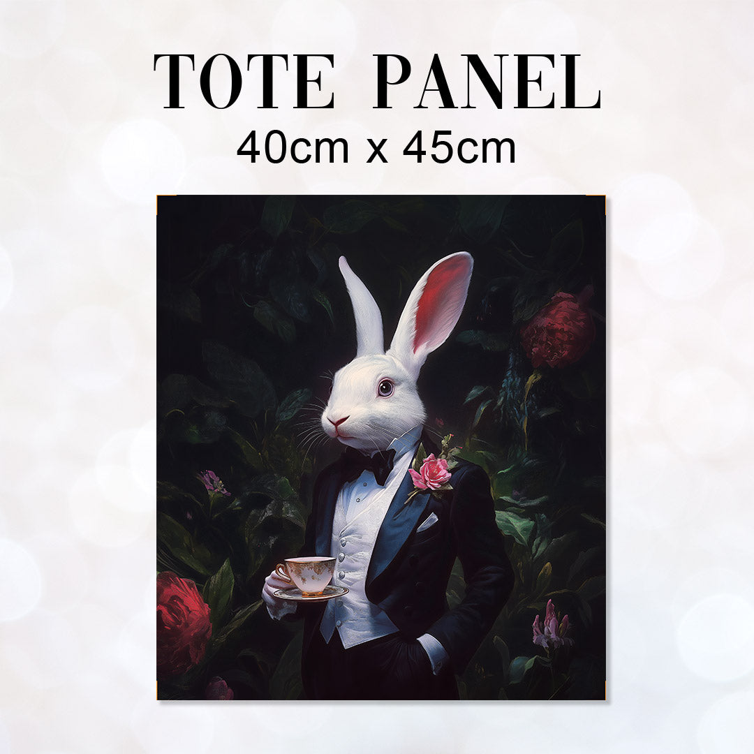 TOTE Panel White Rabbit Drinking Tea TP-893