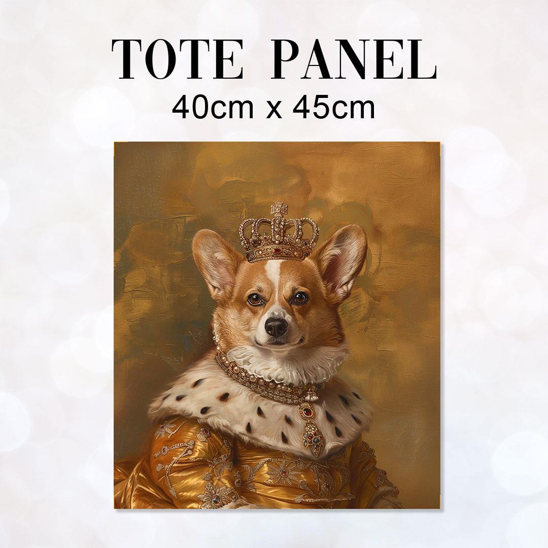 TOTE Panel Corgi Queen TP-923