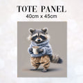 TOTE Panel Raccoon Drinking Coffee TP-928