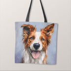 TOTE Panel Happy Red Border Collie TP-903