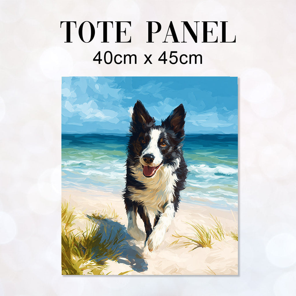 TOTE Panel Border Collie On The Beach TP-912