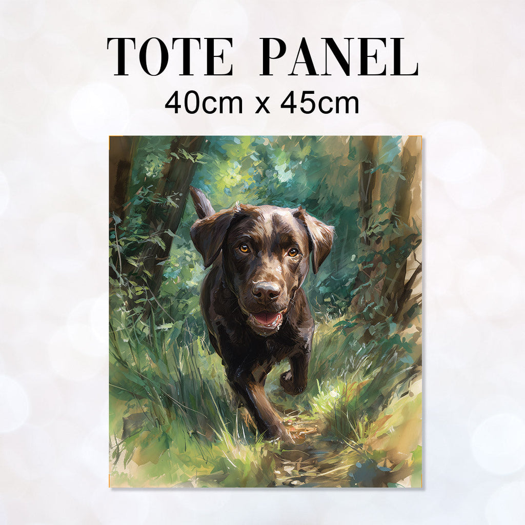 TOTE Panel Chocolate Labrador in the Forest TP-913