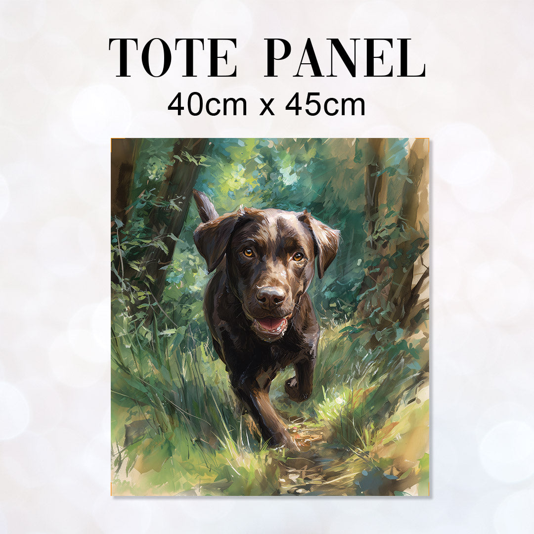 TOTE Panel Chocolate Labrador in the Forest TP-913