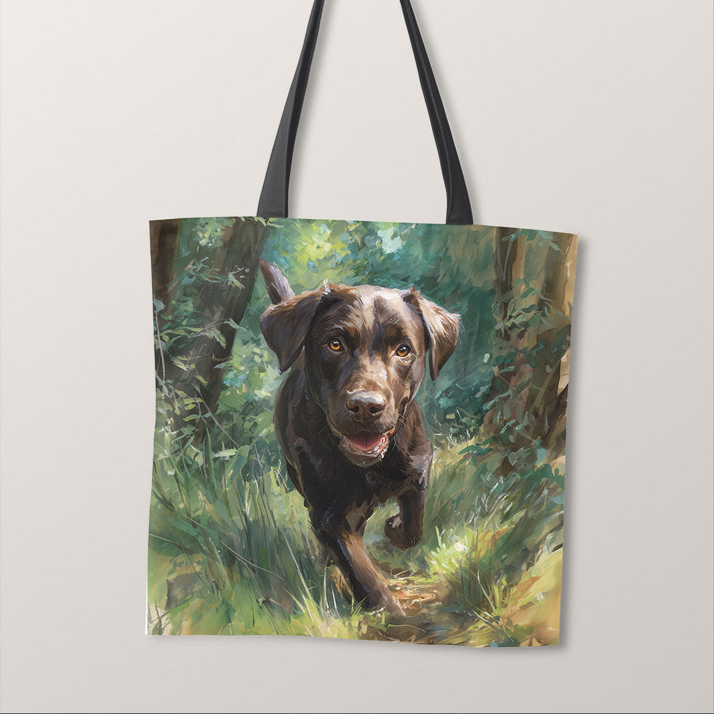 TOTE Panel Chocolate Labrador in the Forest TP-913