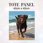 TOTE Panel Chocolate Labrador on the Beach TP-914