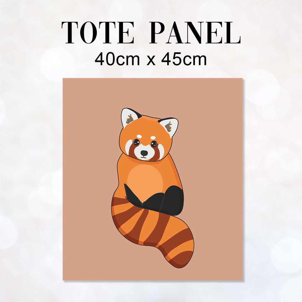 TOTE Cute Red Panda TP-9 Fabric Bag Panel
