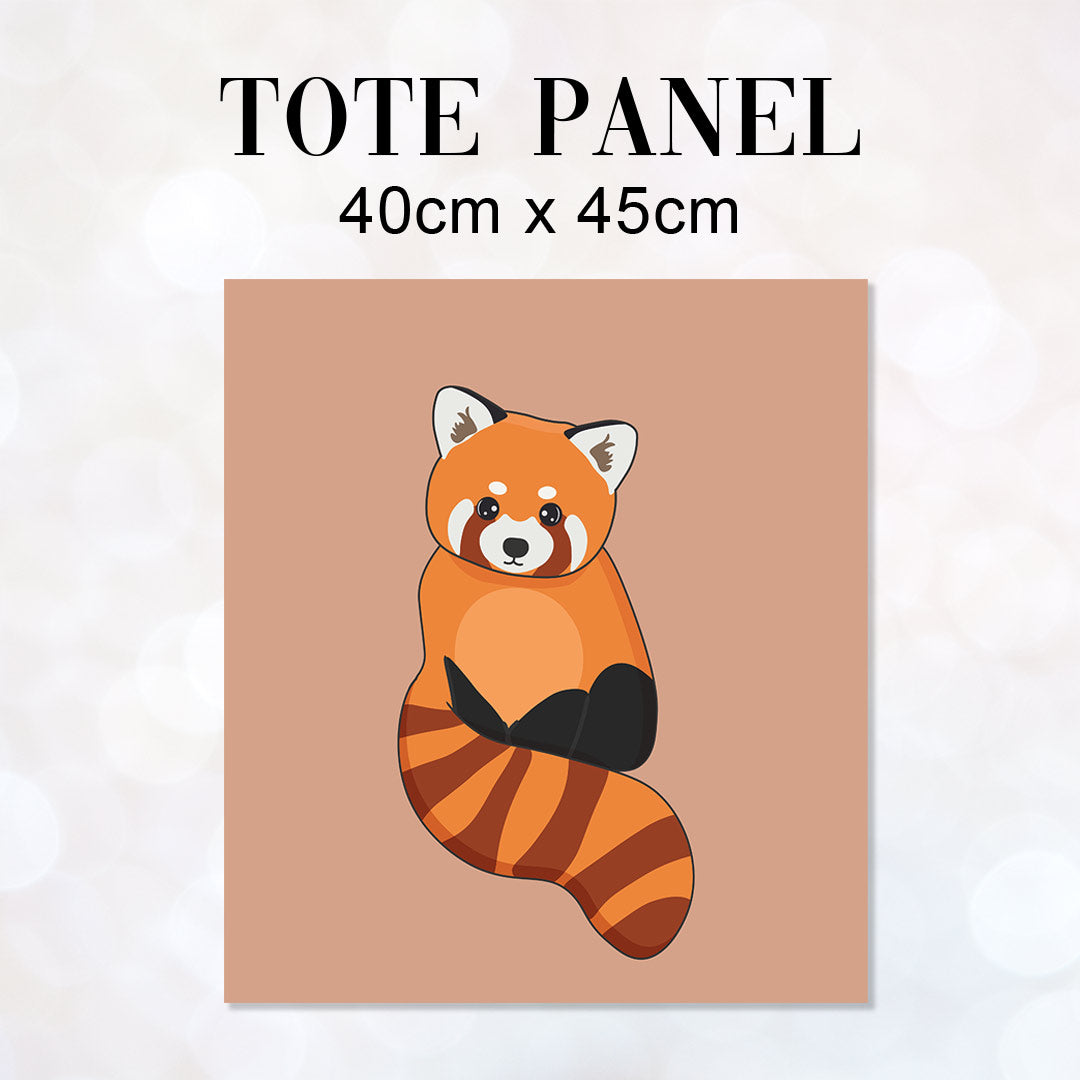 TOTE Cute Red Panda TP-9 Fabric Bag Panel