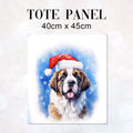 TOTE Winter St Bernards Dog TP-92 Fabric Bag Panel
