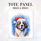 TOTE Winter St Bernards Dog TP-92 Fabric Bag Panel