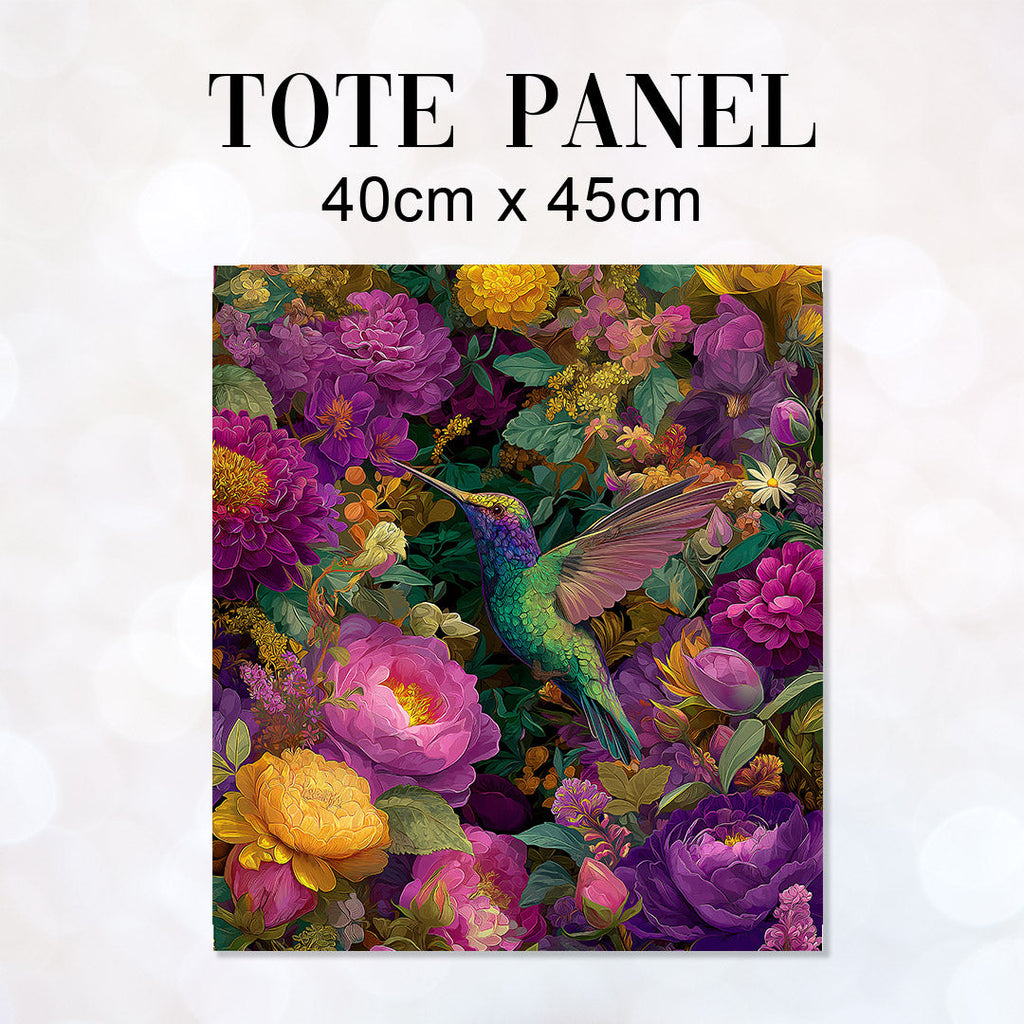 TOTE Panel Floral Hummingbird TP-951