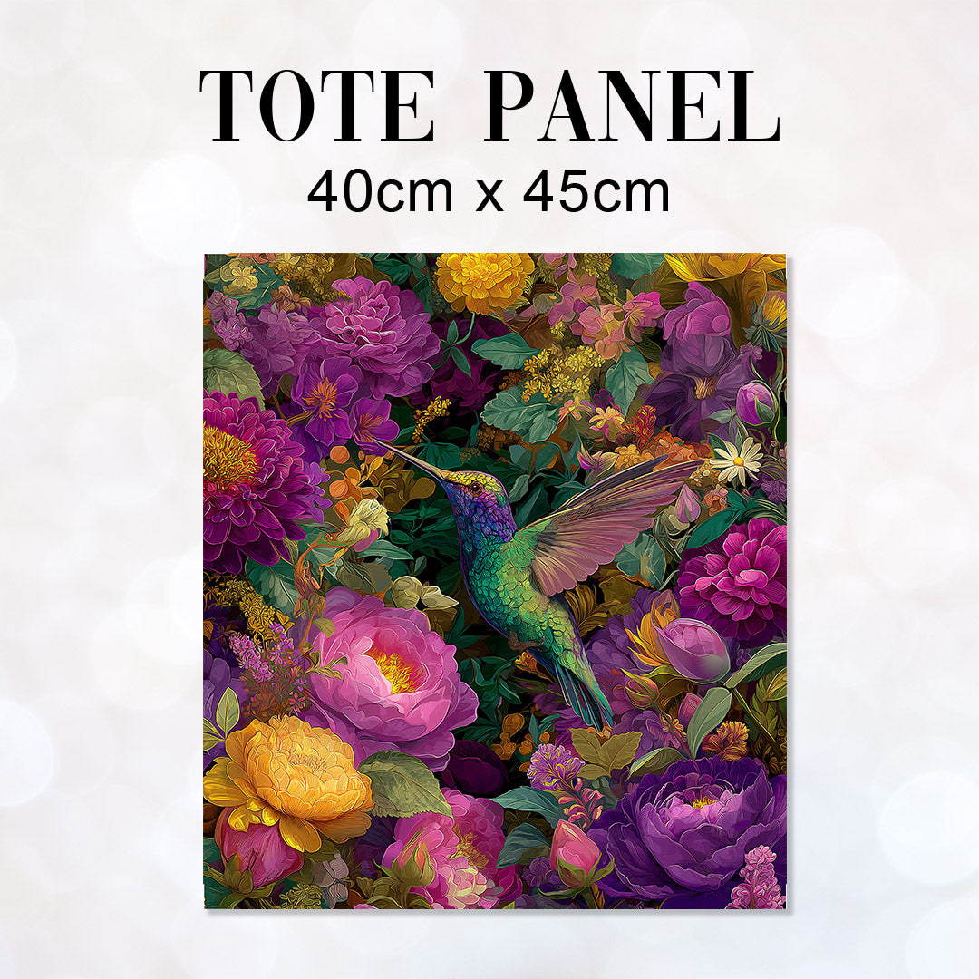 TOTE Panel Floral Hummingbird TP-951