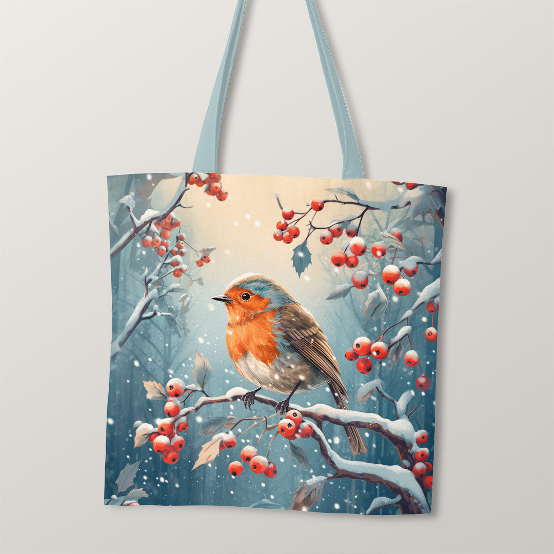 TOTE Winter Robin TP-93 Fabric Bag Panel