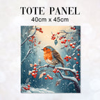 TOTE Winter Robin TP-93 Fabric Bag Panel