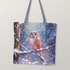 TOTE Winter Owl TP-95 Fabric Bag Panel