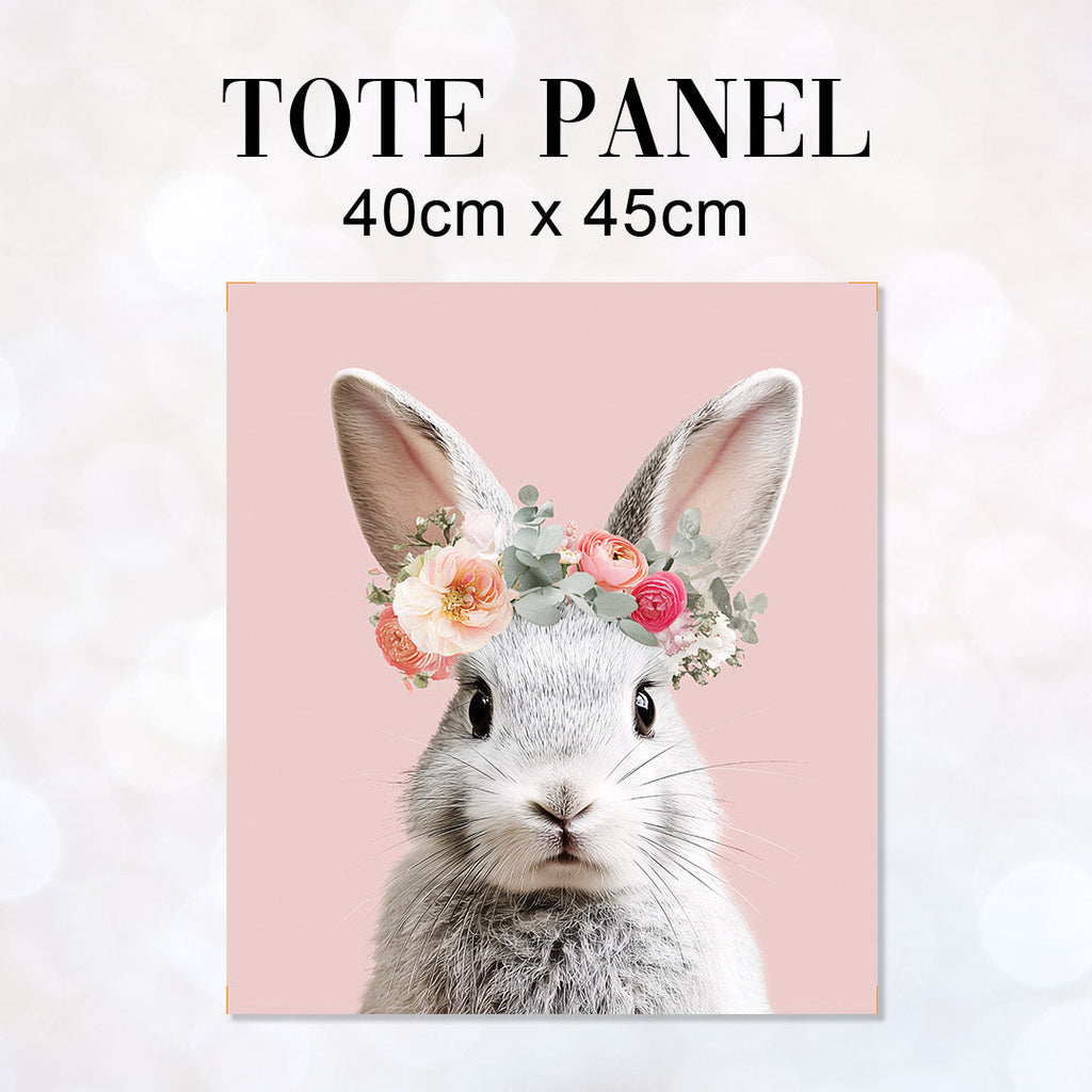 TOTE Panel Floral Bunny TP-978