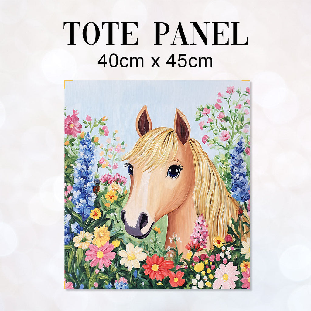 TOTE Panel Floral Horse TP-987