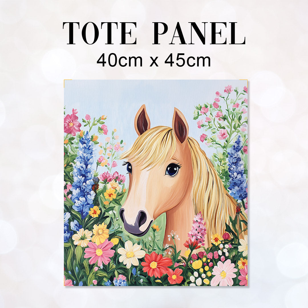 TOTE Panel Floral Horse TP-987