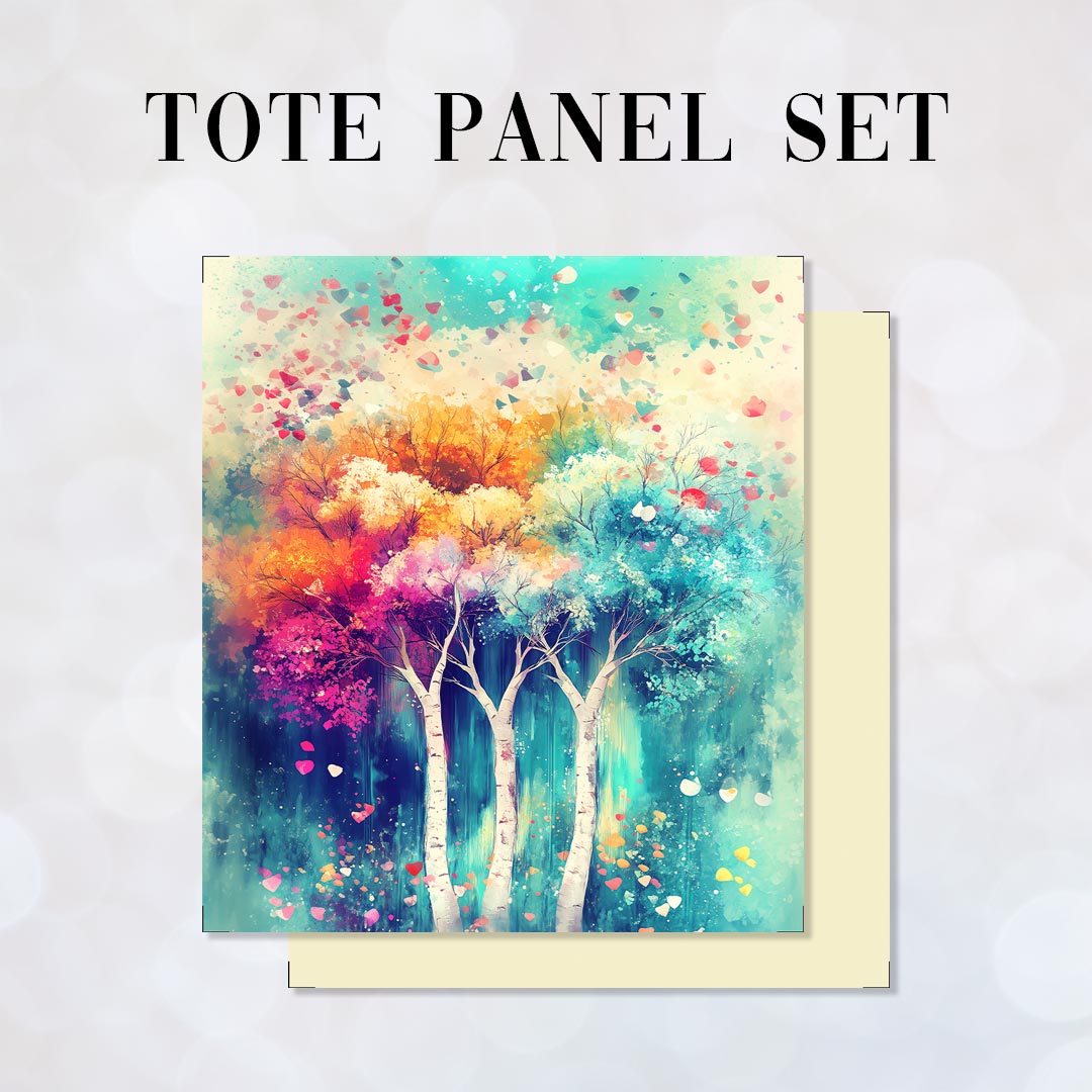 TOTE Panel SET Watercolour Trees TS-628
