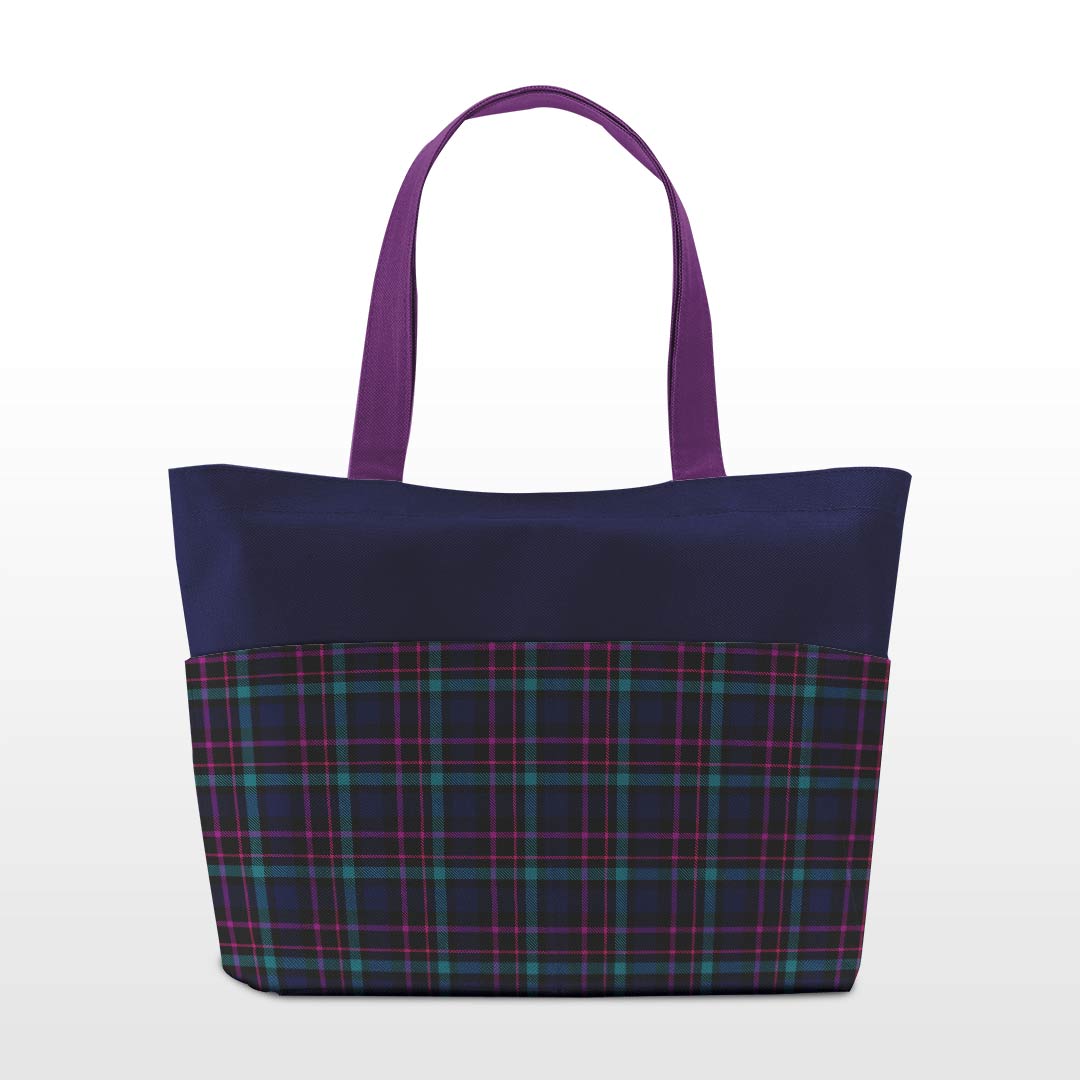 Navy Plaid Fabric 1239
