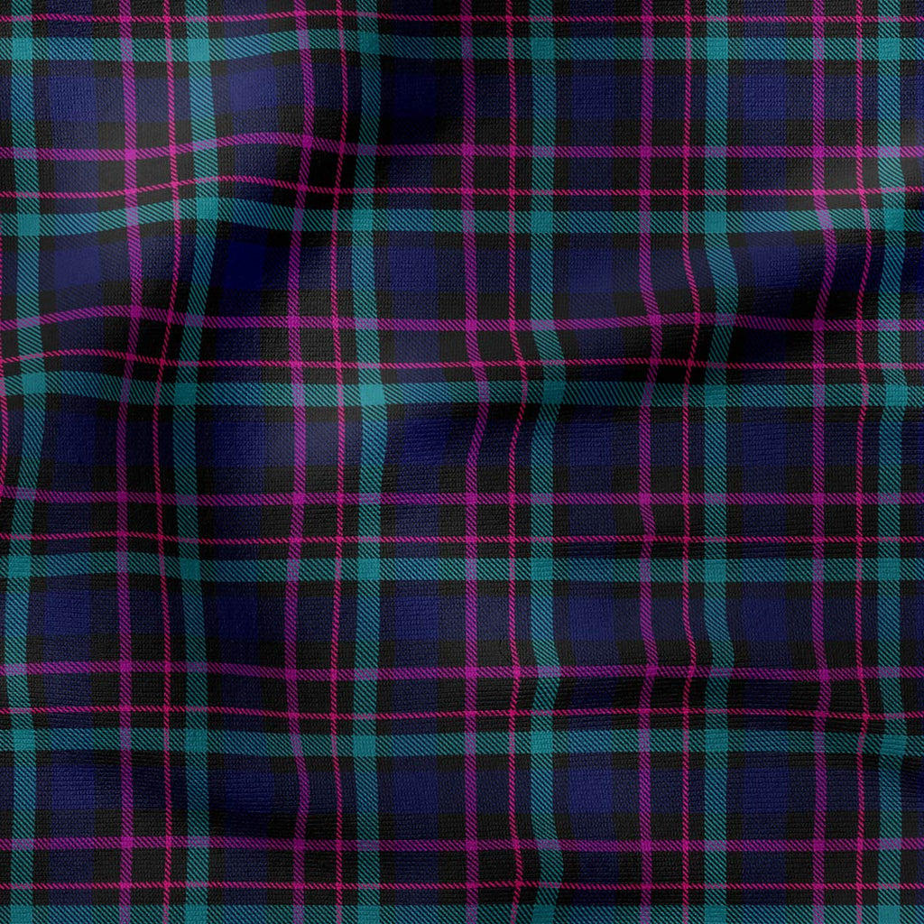 Navy Plaid Fabric 1239