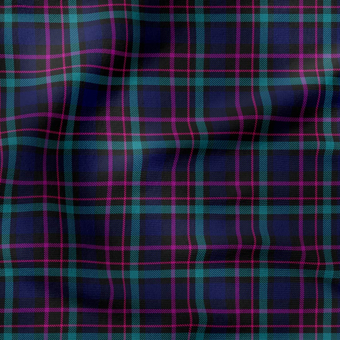 Navy Plaid Fabric 1239