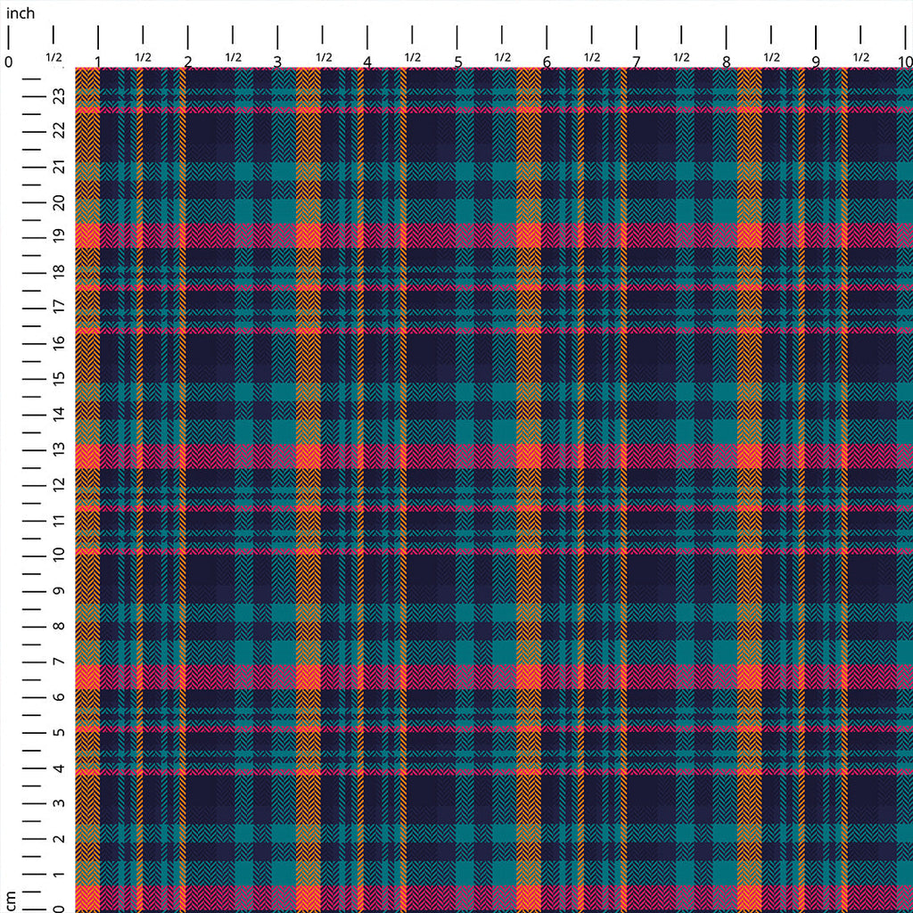 Blue Plaid Fabric 1435