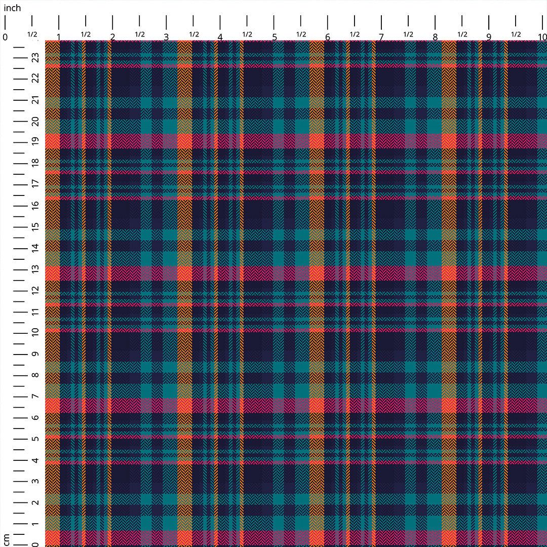 Blue Plaid Fabric 1435