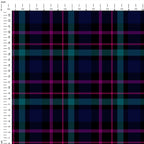 Navy Plaid Fabric 1239
