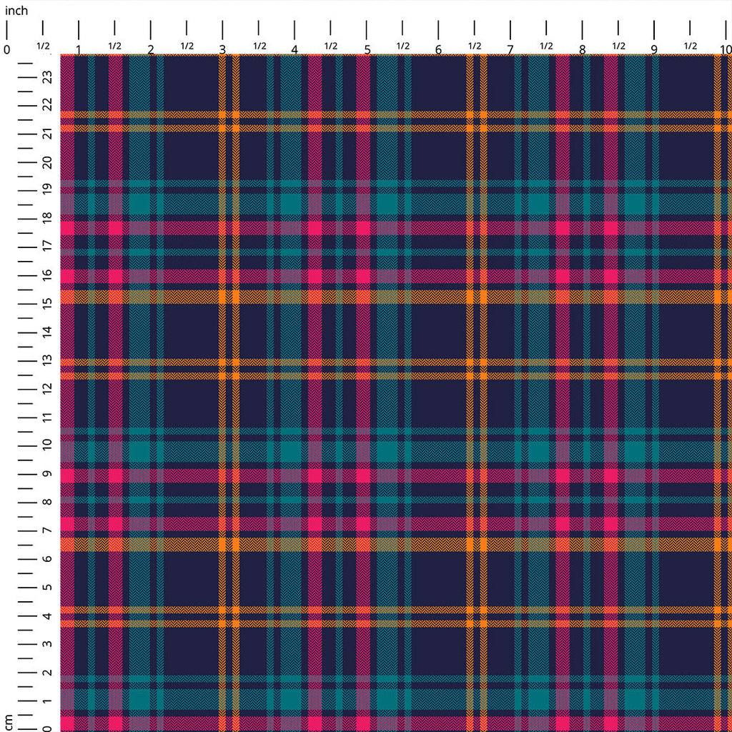 Blue Plaid Fabric 1436