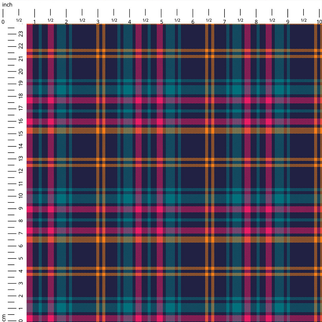 Blue Plaid Fabric 1436