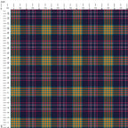 Navy Yellow Plaid Fabric 1438