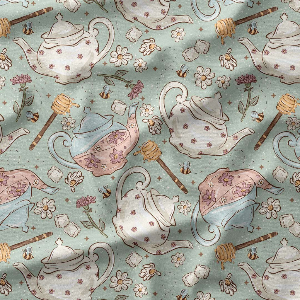 Tea Time Sage Fabric