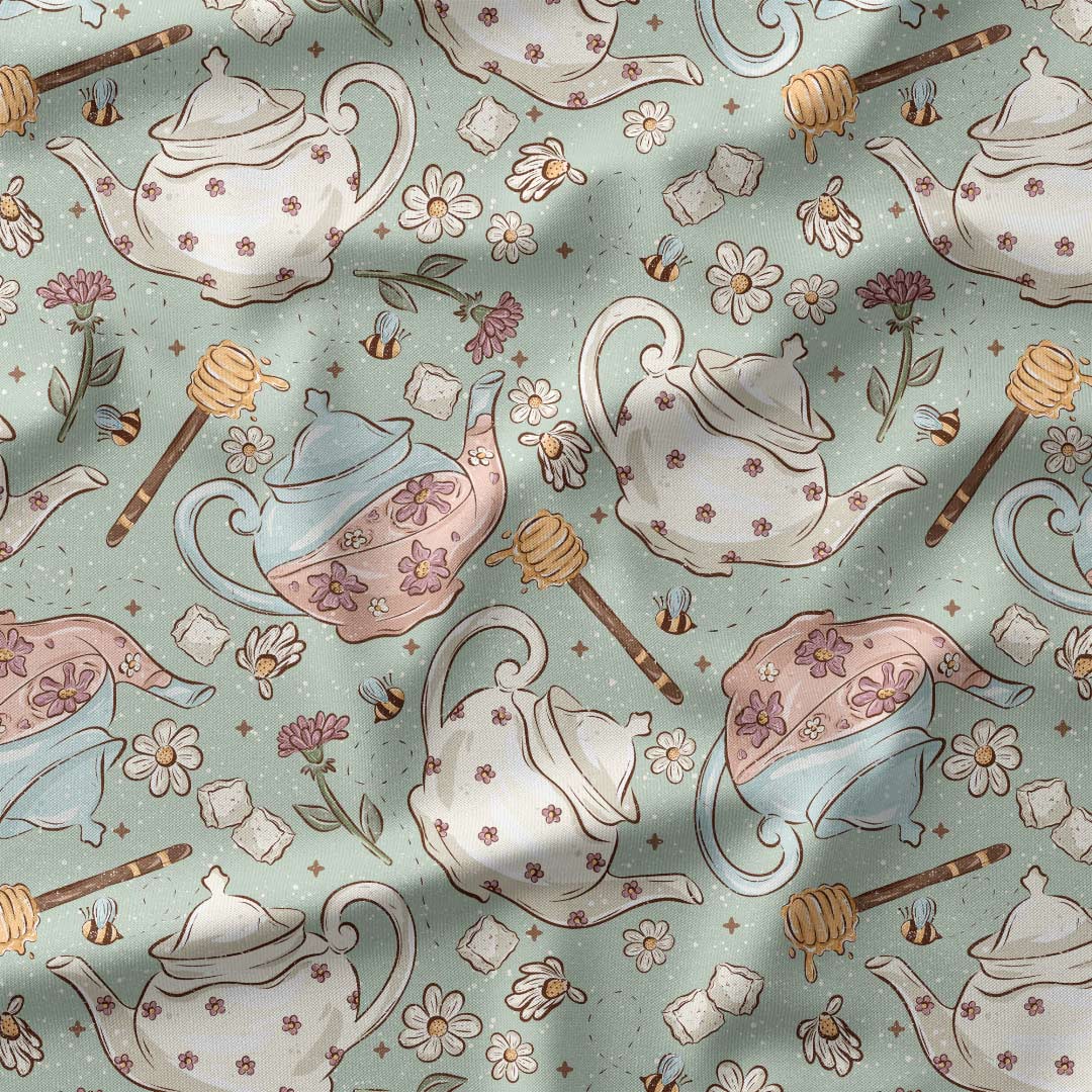 Tea Time Sage Fabric