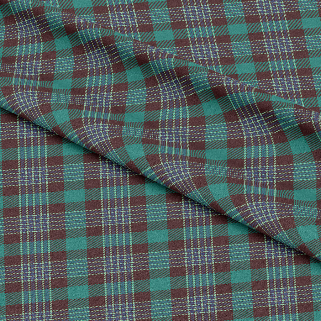 Teal Plaid Fabric 1439