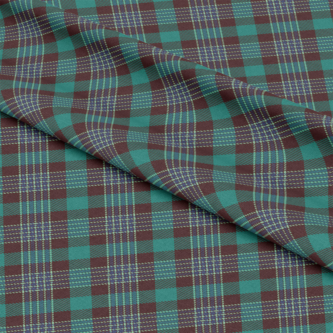 Teal Plaid Fabric 1439