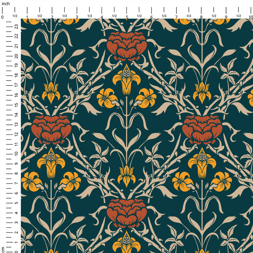 Green Trellis Fabric