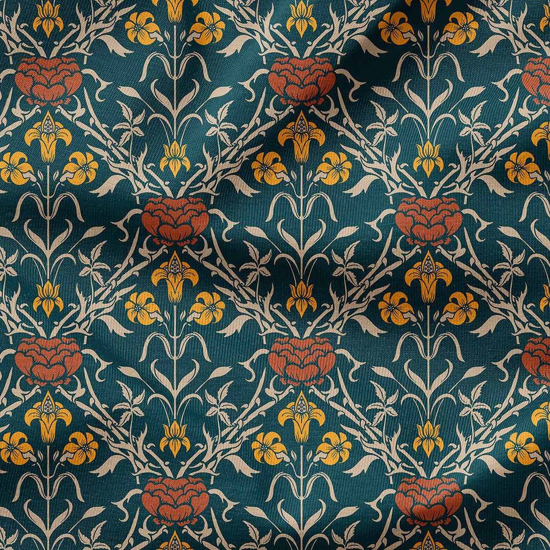 Green Trellis Fabric