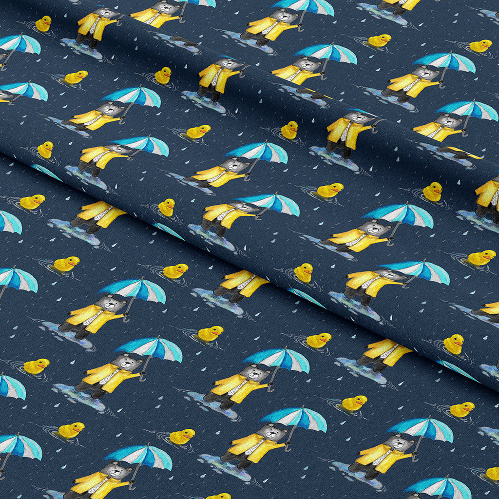 Teddy Blue Umbrella Fabric