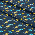 Teddy Blue Umbrella Fabric