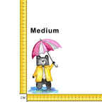 Teddy with Pink Umbrella Iron on fabric heat transfer DTF-44