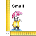 Teddy with Pink Umbrella Iron on fabric heat transfer DTF-44