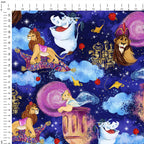 The Magic Lamp Navy Fabric
