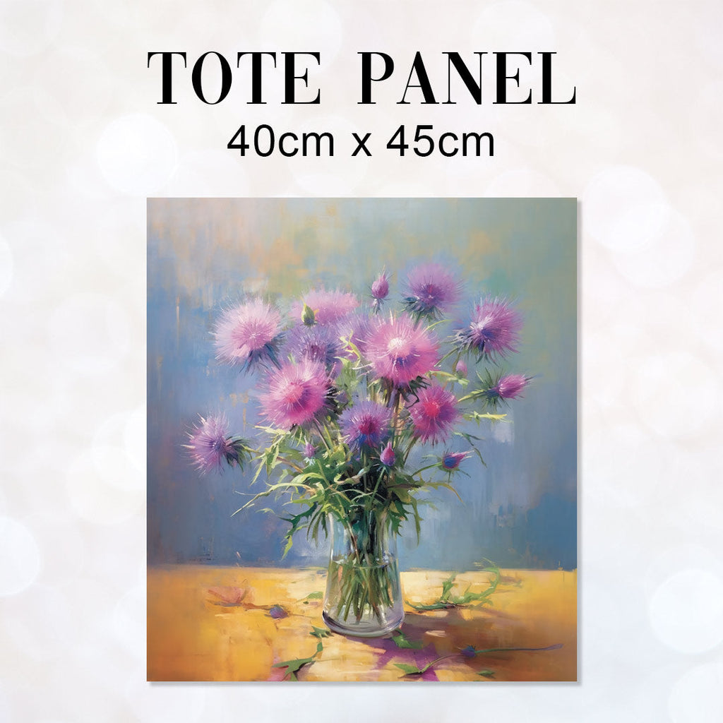 TOTE Thistle Bouquet Fabric Bag Panel TP-174