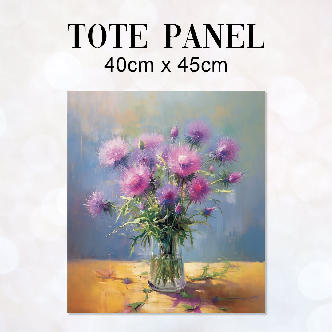 TOTE Thistle Bouquet Fabric Bag Panel TP-174