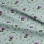 Thistle Wreath Blue Fabric